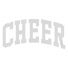 Crystal Cheer Rhinestone Iron on Transfer