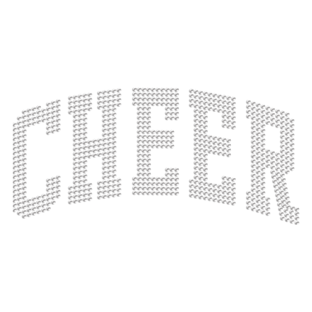 Crystal Cheer Rhinestone Iron on Transfer