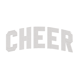 Crystal Cheer Rhinestone Iron on Transfer