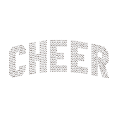 Crystal Cheer Rhinestone Iron on Transfer