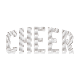 Crystal Cheer Rhinestone Iron on Transfer