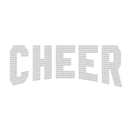 Crystal Cheer Rhinestone Iron on Transfer