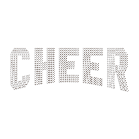 Crystal Cheer Rhinestone Iron on Transfer