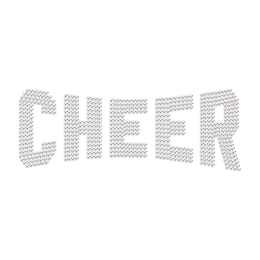 Crystal Cheer Rhinestone Iron on Transfer