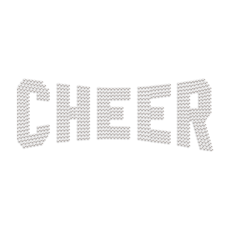 Crystal Cheer Rhinestone Iron on Transfer