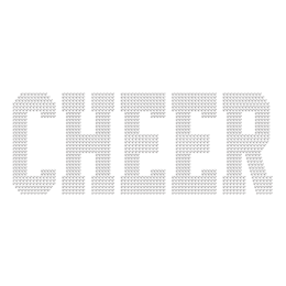 Crystal Cheer Rhinestone Iron on Transfer