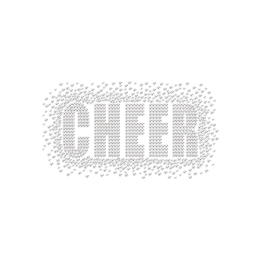 Crystal Cheer Rhinestone Iron on Transfer