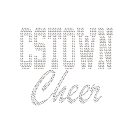 Cheer Rhinestone Iron on Transfer