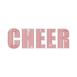 Cheer Rhinestone Iron on Transfer