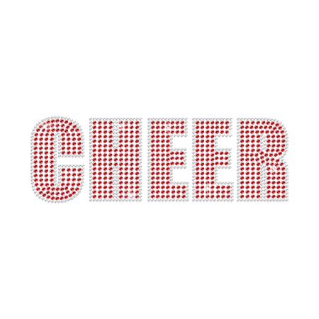 Cheer Rhinestone Iron on Transfer