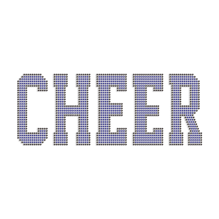 Cheer Rhinestone Iron on Transfer