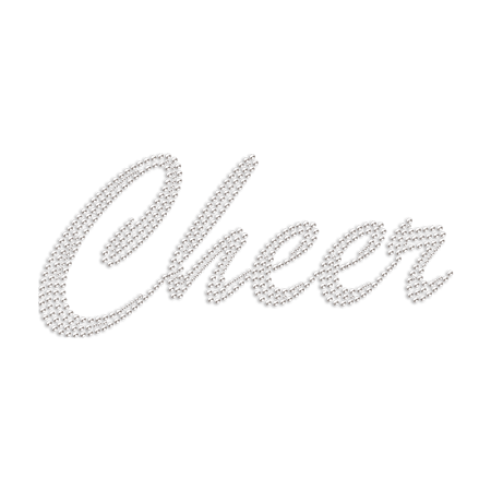 Crystal Cheer Rhinestone Iron on Transfer