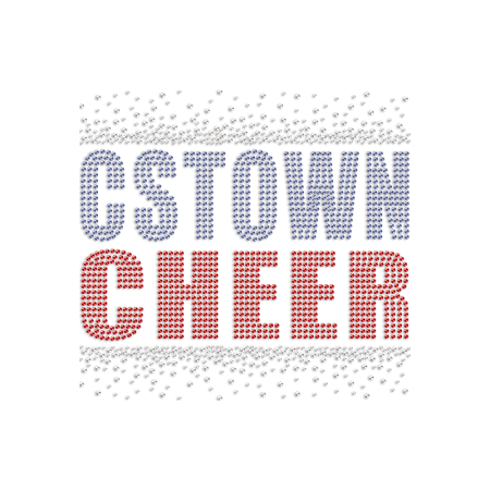 Cheer Rhinestone Iron on Transfer