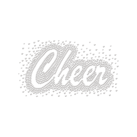 Crystal Cheer Rhinestone Iron on Transfer