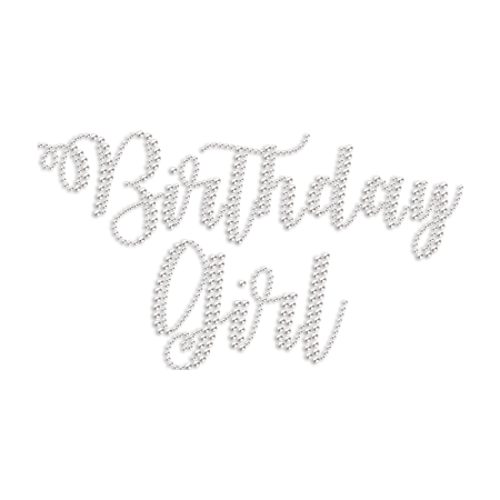 Birthday Girl Rhinestone Heat Transfer