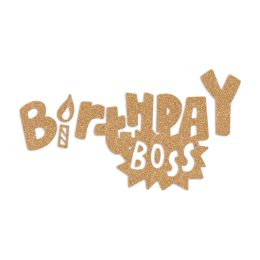 Birthday Boss Glitter Heat Transfer