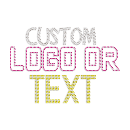 Custom Logo or Text Rhinestone Heat Transfer