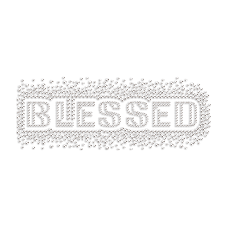 Blessed Iron on Rhinestone Transfer