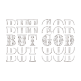 But God Rhinestone Heat Transfer