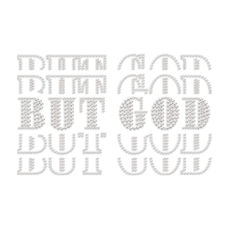 But God Rhinestone Heat Transfer