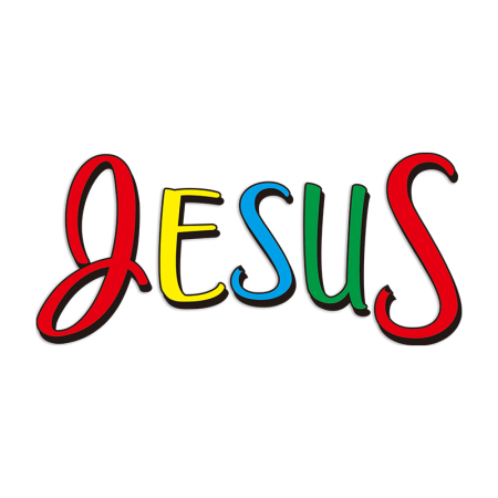 Colorful Jesus Letter Printable PU Heat Transfer