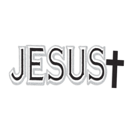Jesus with Cross Printable Glitter Heat Transfer