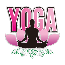 Woman in Lotus Yoga Rhinestone & Printable PU Heat Transfer