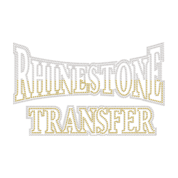 Custom Words Gradient Yellow Rhinestone Iron On Transfer