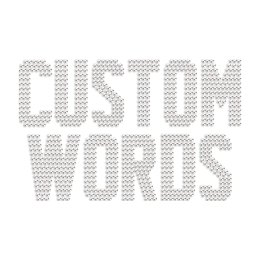 Custom Words Rhinestone Iron On Transfer