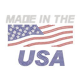 Made in the USA  Rhinestone Iron On Transfer