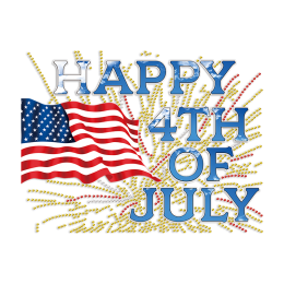 Happy 4th of July American Flag Printable Vinyl T Shirt Transfers