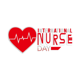 Red Heart International Nurse Day Rhinestones & Vinyl Iron On Stickers