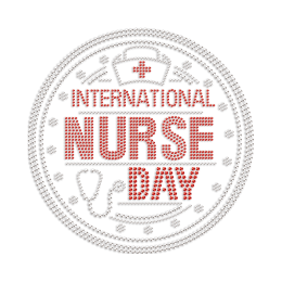 Celebrate International Nurse Day Bling Iron On Appliques