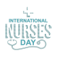 Blue Rhinestone International Nurse Day Rhinestones & Vinyl Iron On Shirt Decals