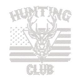 American Hunting Club Crystals Iron On Shirt Decals