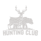 Deer And Bear Hunting Club Rhinestones Iron Ons
