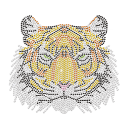 Tiger Face Iron-on Rhinestone Transfer