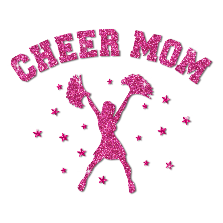 Cheer Mom Heat Press PU Transfer Decal