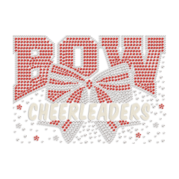 Cheerleaders Bow Rhinestone & Glitter Heat Transfer