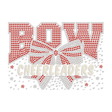 Cheerleaders Bow Rhinestone & Glitter Heat Transfer