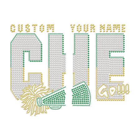 Cheerl Go Rhinestone Heat Transfer