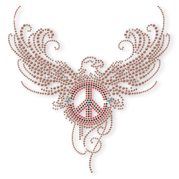 Eagle and Peace Rhinestone & Nailhead Pattern