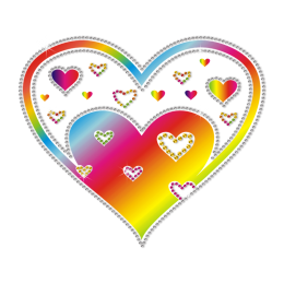 Rainbow Heart Printable Heat Transfer