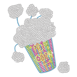 Neon Stud Popcorn for Leisure Time Heat Transfer