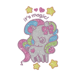 It\'s Magic Cute Unicorn for Babies Nailhead Transfer