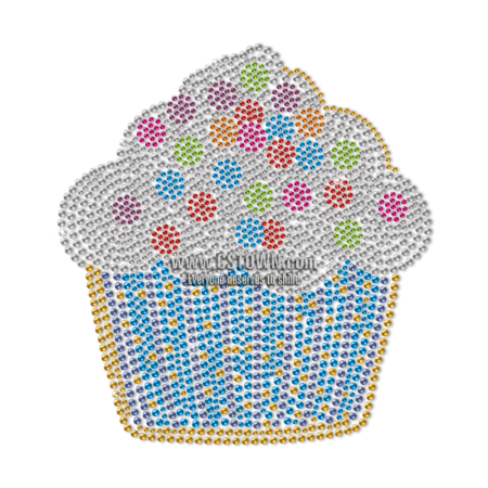  Tutti-Frutti Cupcake Neon Stud Heat Transfer