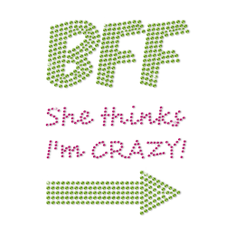 Best Friend Forever She Thinks I\'m Crazy Heat Transfer