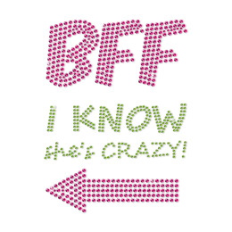 Best Friend Forever I Know She\'s Crazy Heat Transfer