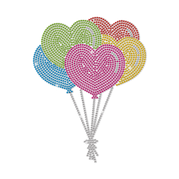 Heart Shaped Balloons for Kids Neon Stud Transfer