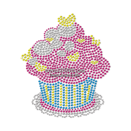 Strawberry Neon Stud Cupcake Transfer